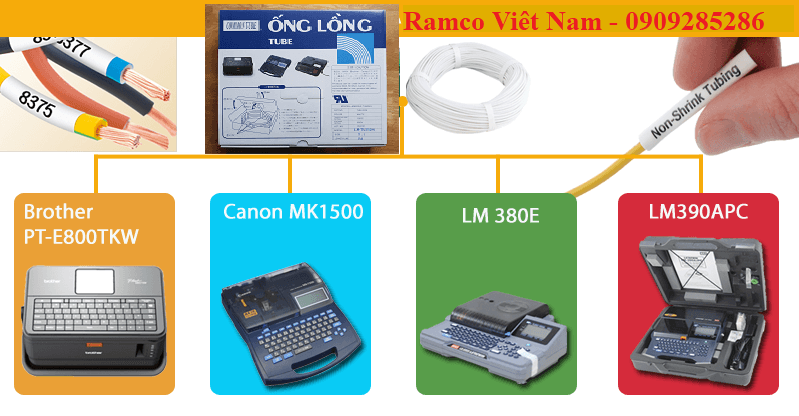 Ống Lồng Đầu Cốt LM-TU364N (6.4mm, 50m/cuộn) 6 Ống Lồng Đầu Cốt RC-TU380N (8.0mm, 35m/cuộn)