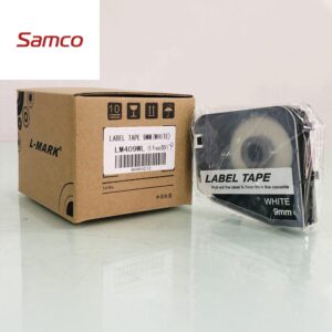 Nhãn in L-Mark LM409WL | 9mm x 8m | Nền Trắng