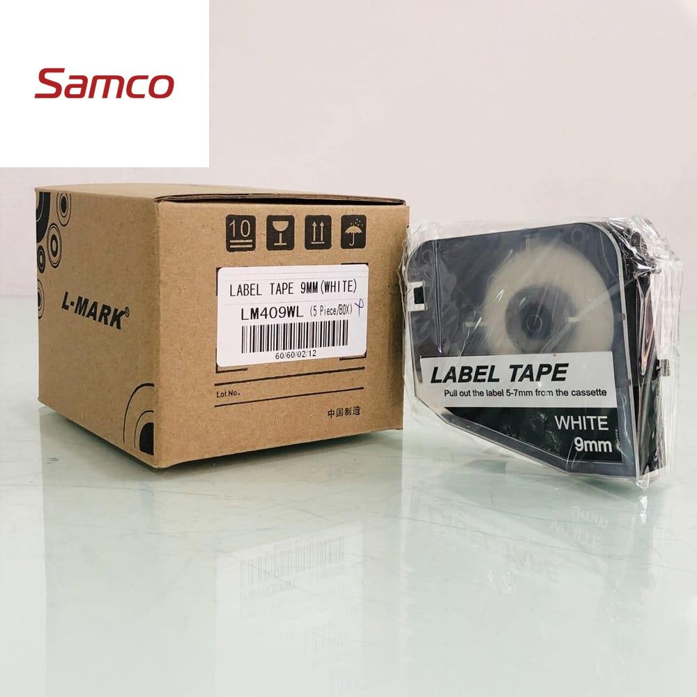 nhan-in-l-mark-lm409wl-9mm-x-8m-nen-trang-samco nhan in l mark lm409wl 9mm x 8m nen trang samco