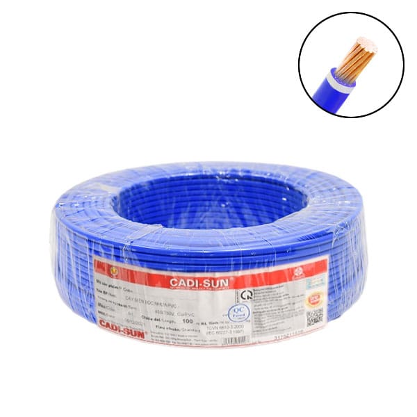 Dây điện 1 lõi Cadisun CV-1x800mm2–0.6/1KV (Xanh) 1 Dây điện 1 lõi Cadisun CV-1x800mm2–0.6/1KV (Xanh)