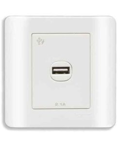 Ổ sạc USB đơn 2.1A Schneider E8431USB_WE_G19