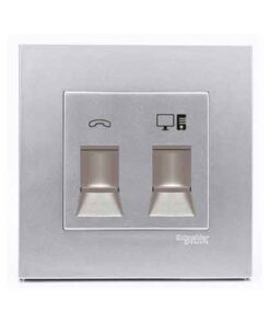 Ổ cắm mạng + điện thoại KB32TS_RJ5E_AS