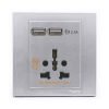 Ổ cắm đơn đa năng 13A Schneider KB413S_AS_G19 57 Ổ cắm đa năng kèm sạc USB đôi