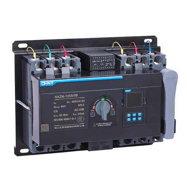Bộ chuyển đổi nguồn ATS Chint NXZM-125S/3B 80A 25kA 3P 4 Bộ chuyển đổi nguồn ATS Chint NXZM-125S/3B 80A 25kA 3P