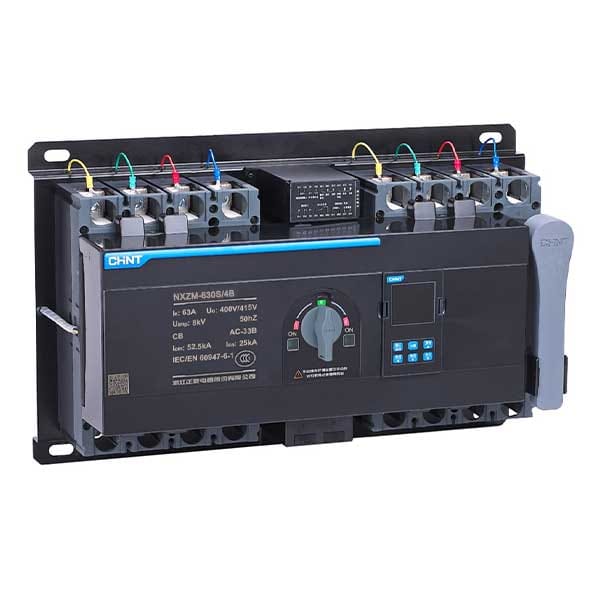 Bộ chuyển đổi nguồn ATS Chint NXZM-630S/4B 630A 50kA 4P 4 Bộ chuyển đổi nguồn ATS Chint NXZM-630S/4B 630A 50kA 4P