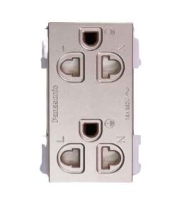 Ổ cắm đôi có màn che và dây nối đất Panasonic WEV1582MYZ