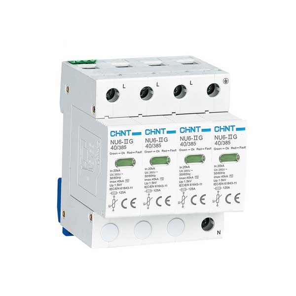 CB chống sét Chint NU6-IIG 40kA 3P+N 2 CB chống sét Chint NU6-IIG 40kA 3P+N