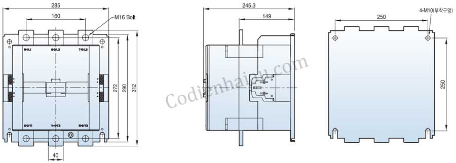 Contactor LS MC-225a 110V 225A 132kW 2NC+2NO 3 contactor-ls-mc185-mc225a