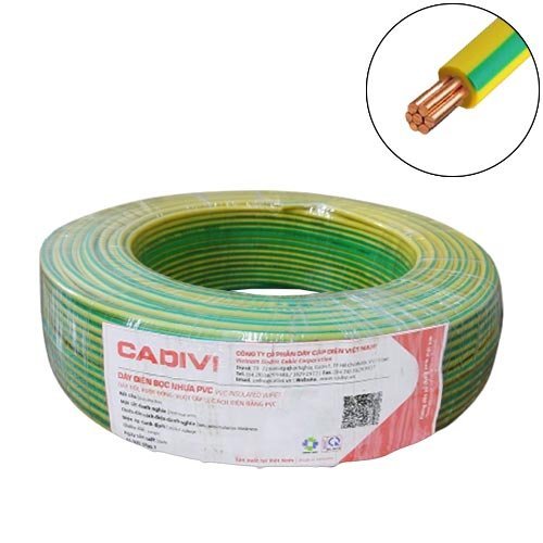 Dây tiếp địa Cadivi CV/LF-2.5 mm2 (TE) – 0.6/1KV 4 Dây tiếp địa Cadivi CV/LF-2.5 mm2 (TE) – 0.6/1KV