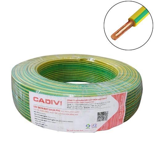 Dây tiếp địa Cadivi VC/LF-1 mm2 (TE) – 300/500V 3 Dây tiếp địa Cadivi VC/LF-1 mm2 (TE) – 300/500V