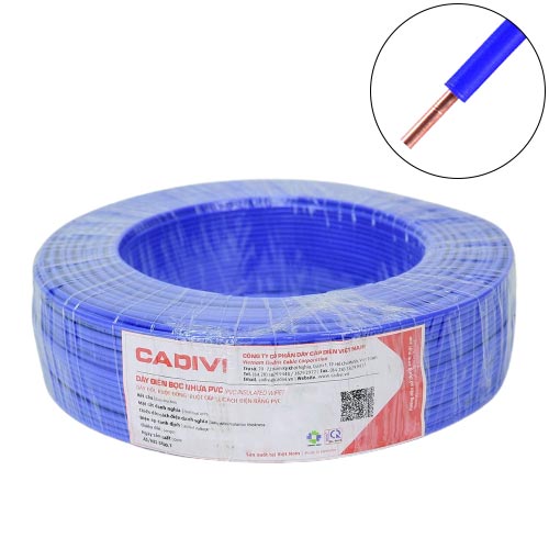 Dây điện đơn cứng Cadivi VC/LF-6 mm2 (Xanh) – 600V 3 Dây điện đơn cứng Cadivi VC/LF-6 mm2 (Xanh) – 600V