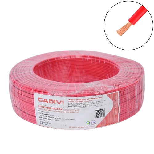 Dây điện đơn mềm Cadivi VCm-185 mm2 (Đỏ) – 0.6/1KV 4 Dây điện đơn mềm Cadivi VCm-185 mm2 (Đỏ) – 0.6/1KV