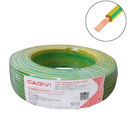 Dây tiếp địa Cadivi VC/LF-1 mm2 (TE) – 300/500V 4 Dây tiếp địa Cadivi VC/LF-1 mm2 (TE) – 300/500V