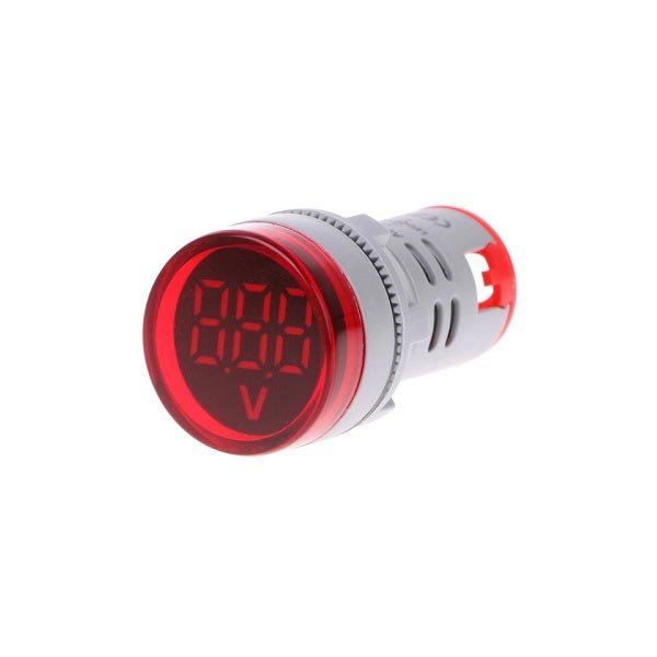 Đèn báo đỏ có hiển thị điện áp 20V-500V, 22mm 1 Đèn báo đỏ có hiển thị điện áp 20V-500V, 22mm
