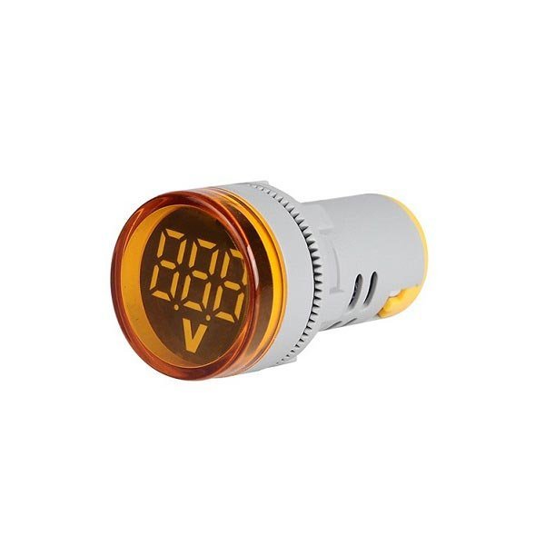 Đèn báo vàng có hiển thị điện áp 20V-500V, 22mm 1 Đèn báo vàng có hiển thị điện áp 20V-500V, 22mm