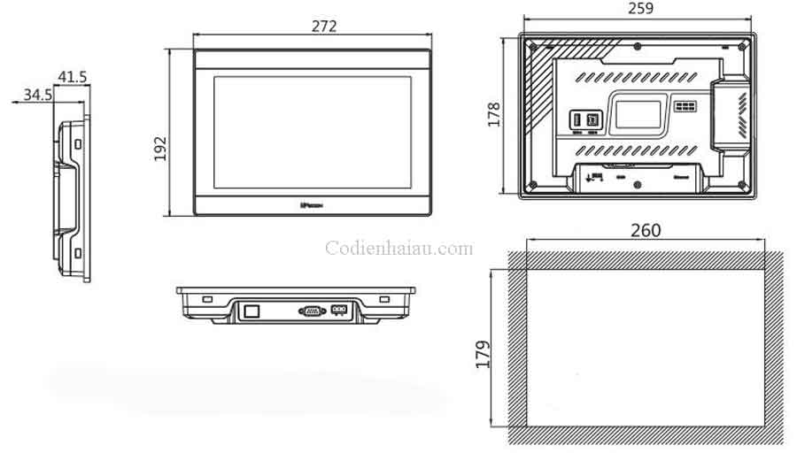 HMI Wecon PI3102ie 10.2 inch 3 kich-thuoc-lap-dat-hmi-wecon-pi3102ie