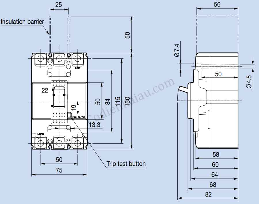 MCCB LS ABS33c 30A 3P 14kA 5 kich-thuoc-lap-dat-mccb-ls-1-3p