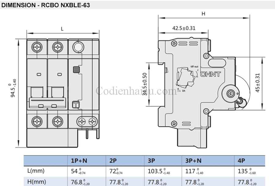 RCBO Chint NXBLE-63 63A 3P+N 30mA 6kA 3 kich-thuoc-lap-dat-rcbo-chint-nxble-63
