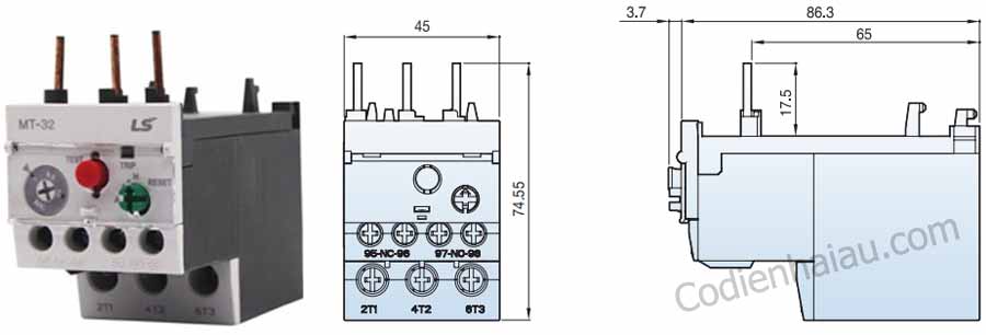 Rơ le nhiệt LS MT-32 (7-10A) 3 kich-thuoc-lap-dat-ro-le-nhiet-ls-mt-32