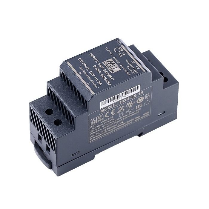 Bộ nguồn Meanwell HDR-30-15 (15V 30W 2A) 1 Bộ nguồn Meanwell HDR-30-15 (15V 30W 2A)