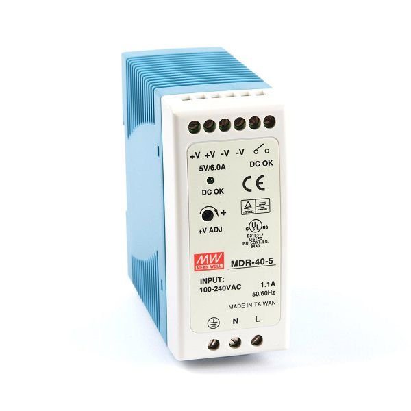 Bộ nguồn Meanwell MDR-40-5 (40W 5V 6A) 1 Bộ nguồn Meanwell MDR-40-5 (40W 5V 6A)