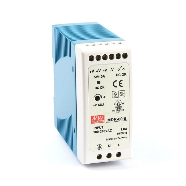 Bộ nguồn Meanwell MDR-60-5 (60W 5V 10A) 1 Bộ nguồn Meanwell MDR-60-5 (60W 5V 10A)