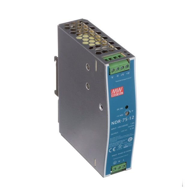 Bộ nguồn Meanwell NDR-75-12 (75W 12V 6.3A) 1 Bộ nguồn Meanwell NDR-75-12 (75W 12V 6.3A)