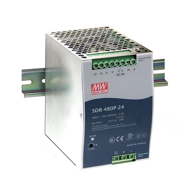 Bộ nguồn Meanwell SDR-480P-24 (480W 24V 20A) 1 Bộ nguồn Meanwell SDR-480P-24 (480W 24V 20A)