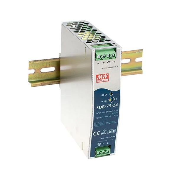 Bộ nguồn Meanwell SDR-75-24 (75W 24V 3.2A) 1 Bộ nguồn Meanwell SDR-75-24 (75W 24V 3.2A)