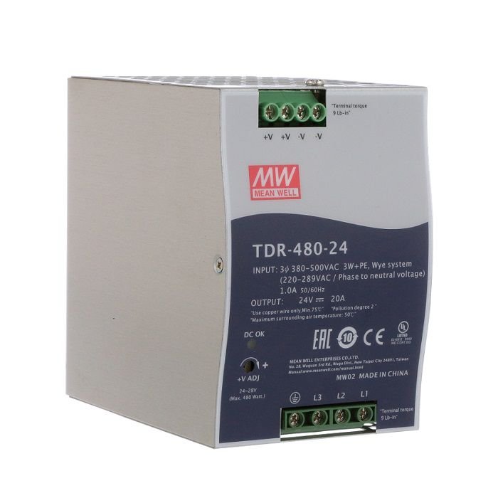 Bộ nguồn Meanwell TDR-480-48 (48V 480W 10A) 1 Bộ nguồn Meanwell TDR-480-48 (48V 480W 10A)