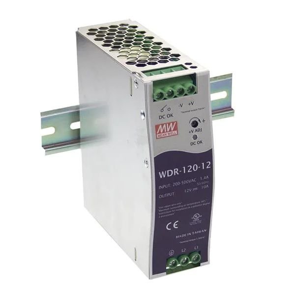 Bộ nguồn Meanwell WDR-120-24 (120W 24V 5A) 1 Bộ nguồn Meanwell WDR-120-24 (120W 24V 5A)