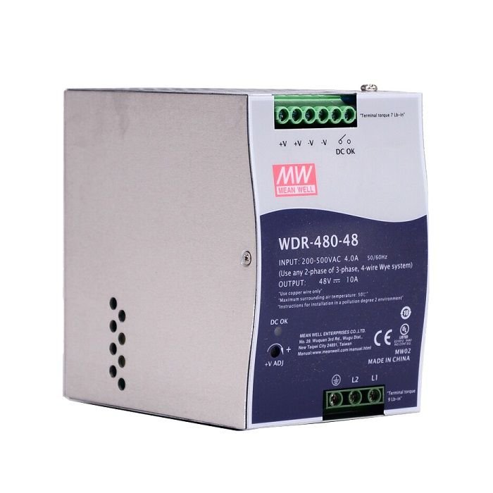 Bộ nguồn Meanwell WDR-480-48 (48V 480W 10A) 1 Bộ nguồn Meanwell WDR-480-48 (48V 480W 10A)
