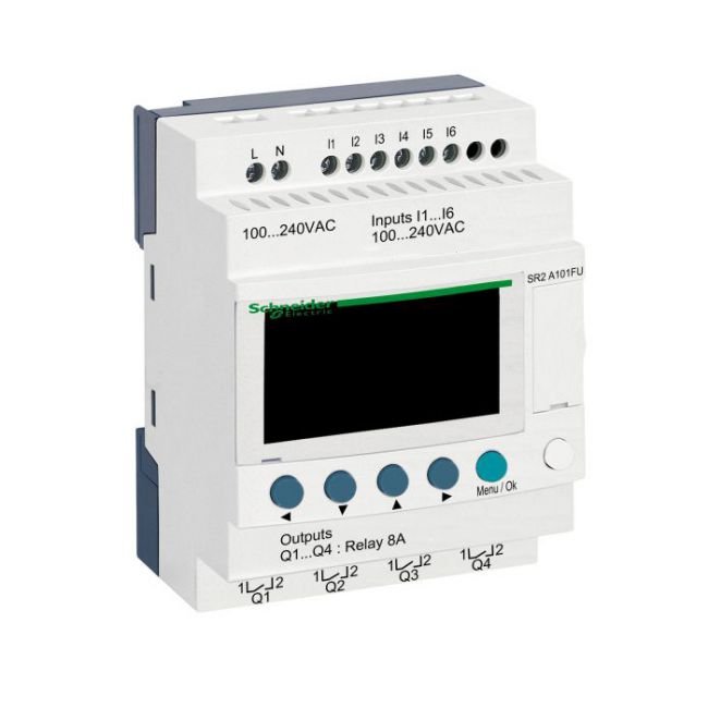 PLC Schneider SR2A101FU 110-220V (6 in/4 out Relay) 1 PLC Schneider SR2A101FU 110-220V (6 in/4 out Relay)