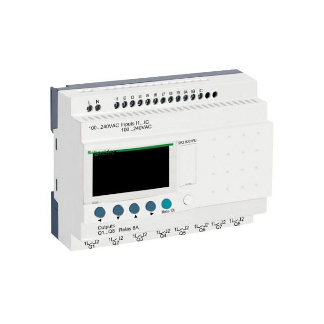 PLC Schneider SR2B201FU 110-220V (12 in/8 out Relay) 1 PLC Schneider SR2B201FU 110-220V (12 in/8 out Relay)