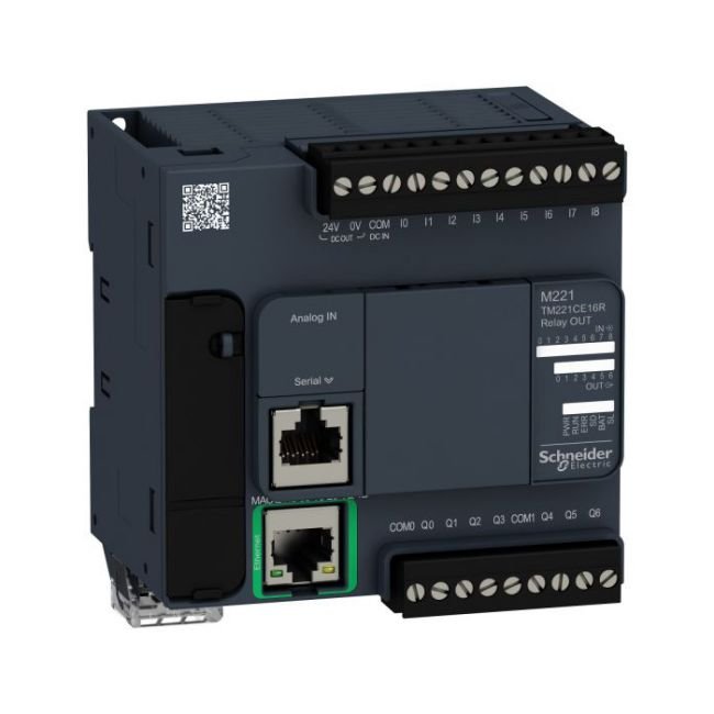 PLC Schneider TM221CE16R 110-220V (9 in/7 out Relay) 1 PLC Schneider TM221CE16R 110-220V (9 in/7 out Relay)