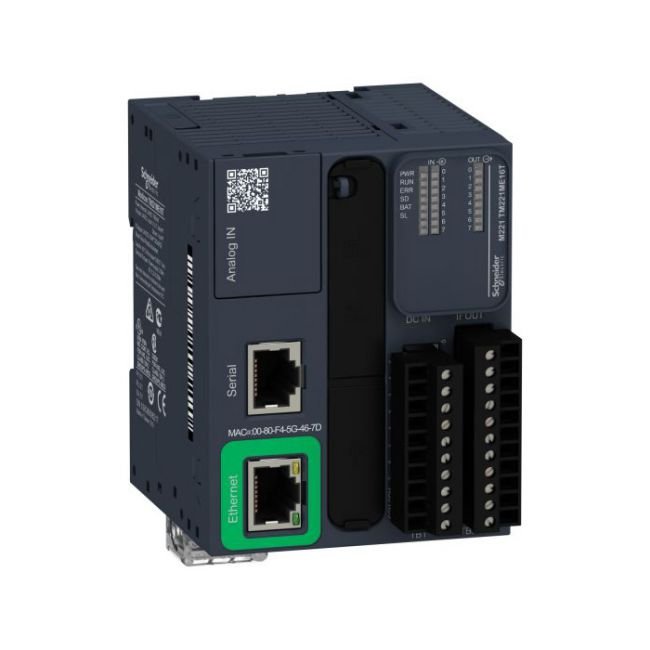 PLC Schneider TM221ME16T 24V (8 in/8 out Transistor) 1 PLC Schneider TM221ME16T 24V (8 in/8 out Transistor)