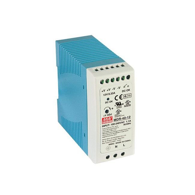 Bộ nguồn Meanwell MDR-40-12 (40W 12V 3.33A) 1 Bộ nguồn Meanwell MDR-40-12 (40W 12V 3.33A)